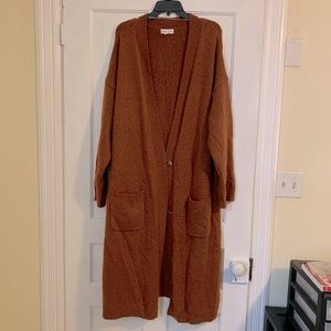 AVA & VIV burnt orange long cardigan